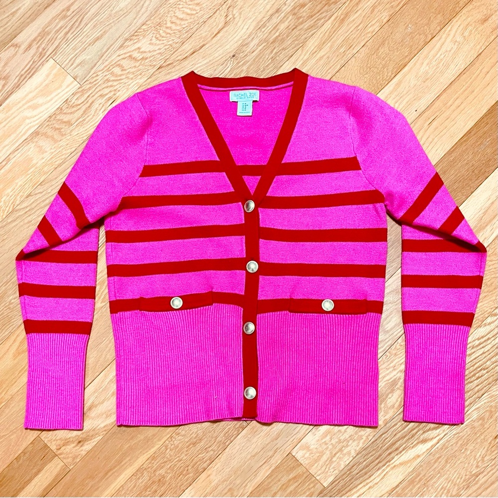 Rachel Zoe Cardigan Women's Size Small Cozy Soft Knit Gold Buttons
